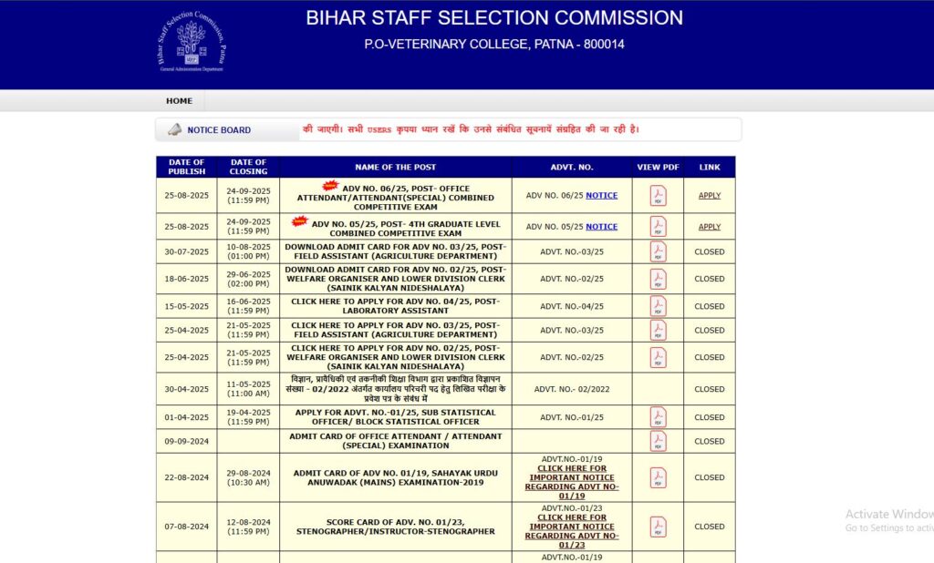 How To Apply Online for BSSC CGL 4 Vacancy 2025?