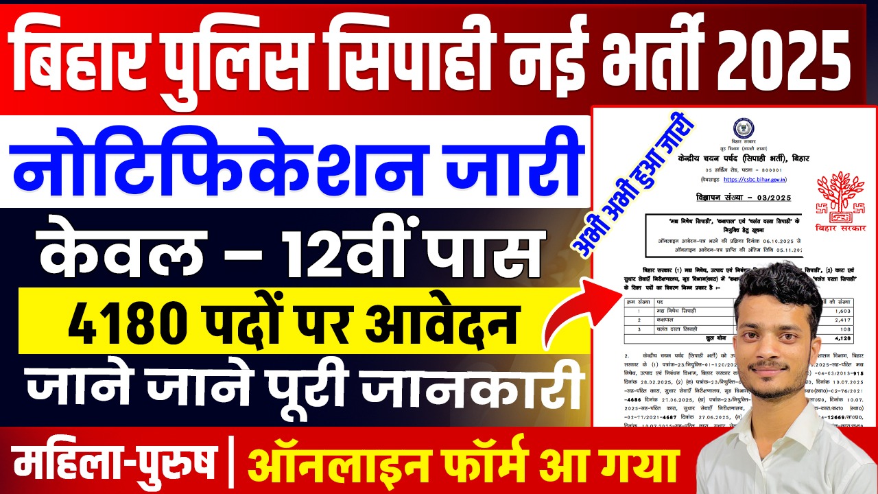 Bihar Police Constable Vacancy 2025