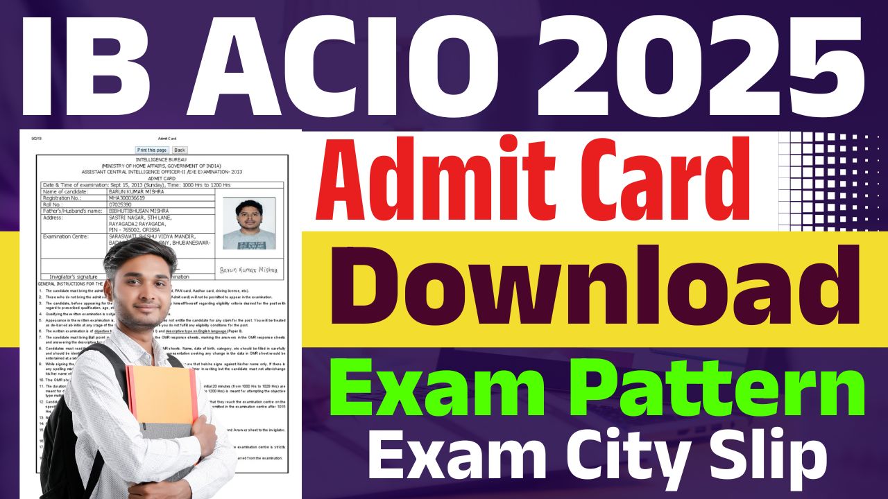 IB ACIO Admit Card 2025