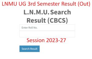 LNMU UG 3rd Semester Result 2025