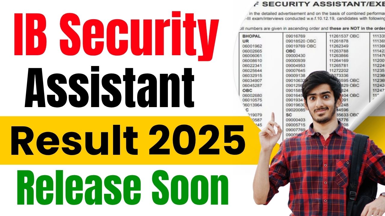 IB Security Assistant Result 2025 Date