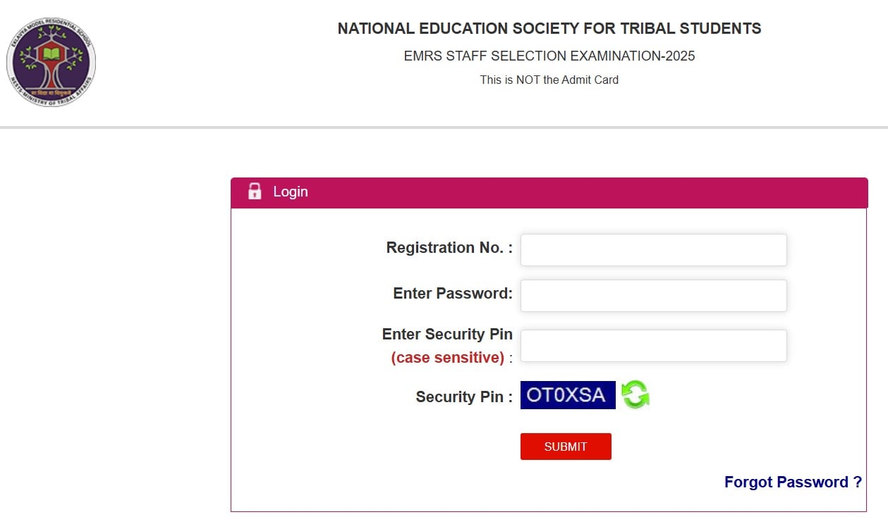 EMRS City Intimation Slip 2025