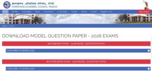 JAC Board Class 10th Model Paper 2026