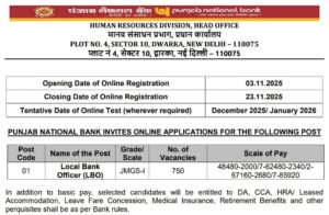 PNB LBO Recruitment 2025