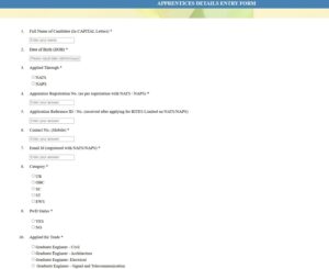 RITES Apprentice Recruitment 2025 Application Form