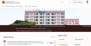 SSC JE Self Slot Selection 2025