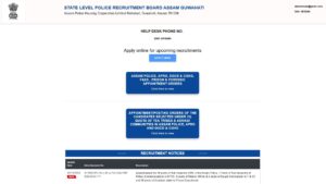 Assam Police SI Recruitment 2025