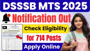 DSSSB MTS Recruitment 2025