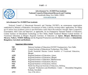 NCERT Recruitment 2025-26