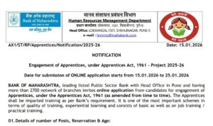 Bank of Maharashtra Apprentice Recruitment 2026