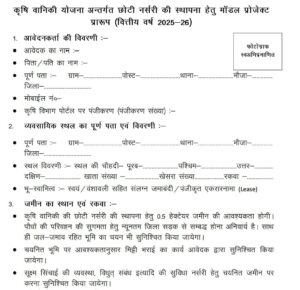 Bihar Chhoti Nursery Yojana 2026