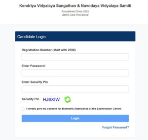 KVS NVS Admit Card 2026