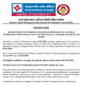 Central Bank of India Recruitment 2026
