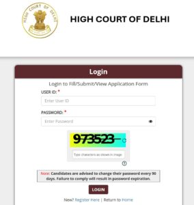 Delhi High Court JJA Recruitment 2026 Online Apply