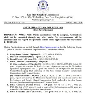 Goa Police Recruitment 2026