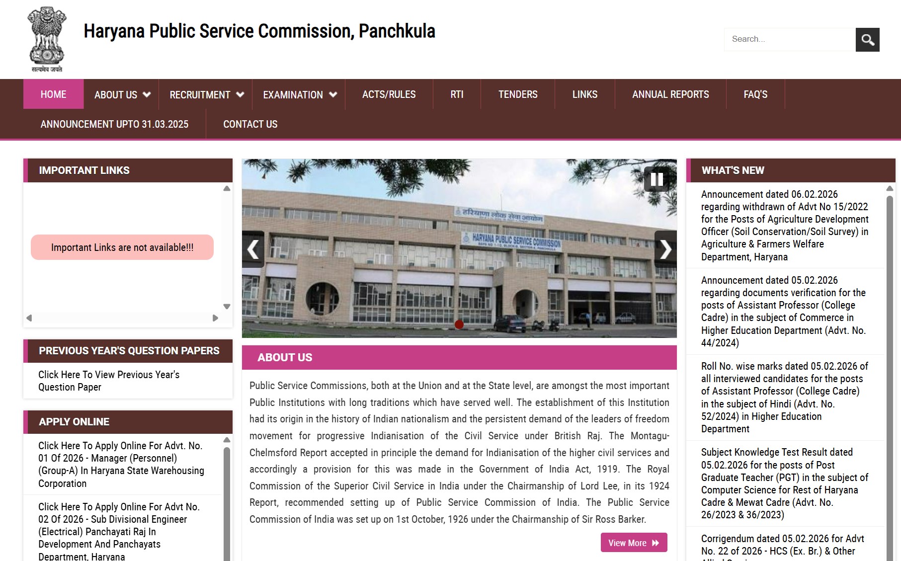 HPSC PGT Computer Science Recruitment 2026