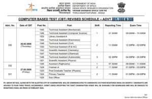 ISRO VSSC Exam Date 2026