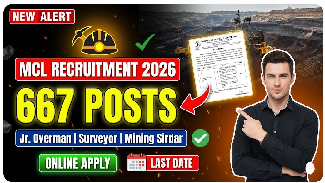 Mahanadi Coalfields MCL Recruitment 2026