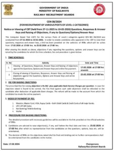 RRB Group D Answer Key 2026