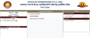 Rajasthan PTET Online Form 2026