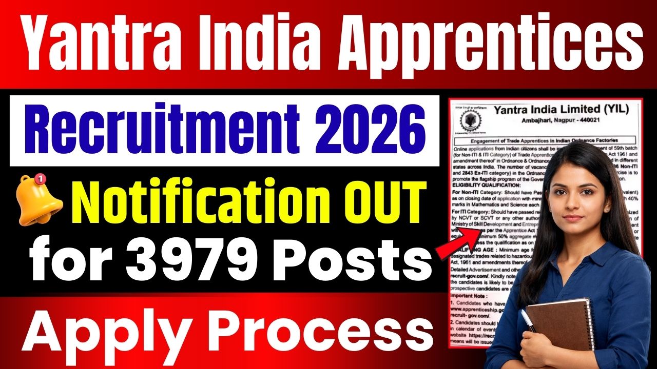 Yantra India Limited Apprentice Recruitment 2026