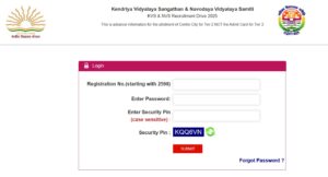 KVS NVS Tier 2 City Intimation Slip 2026