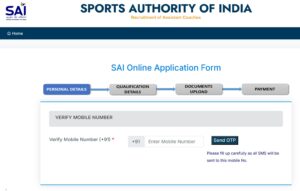 Sports Authority of India Assistant Coach Recruitment 2026