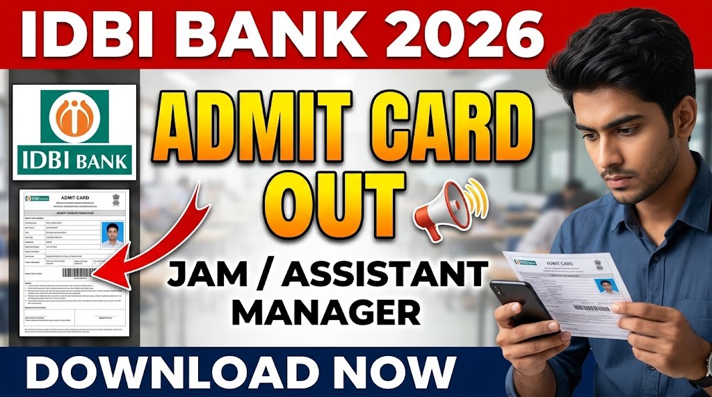 IDBI Bank JAM & Assistant Manager Admit Card 2026