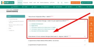 IDBI Bank JAM & Assistant Manager Admit Card 2026
