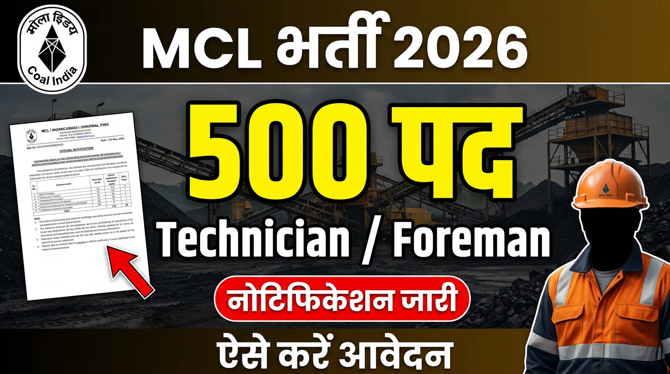 Mahanadi Coalfields Recruitment 2026