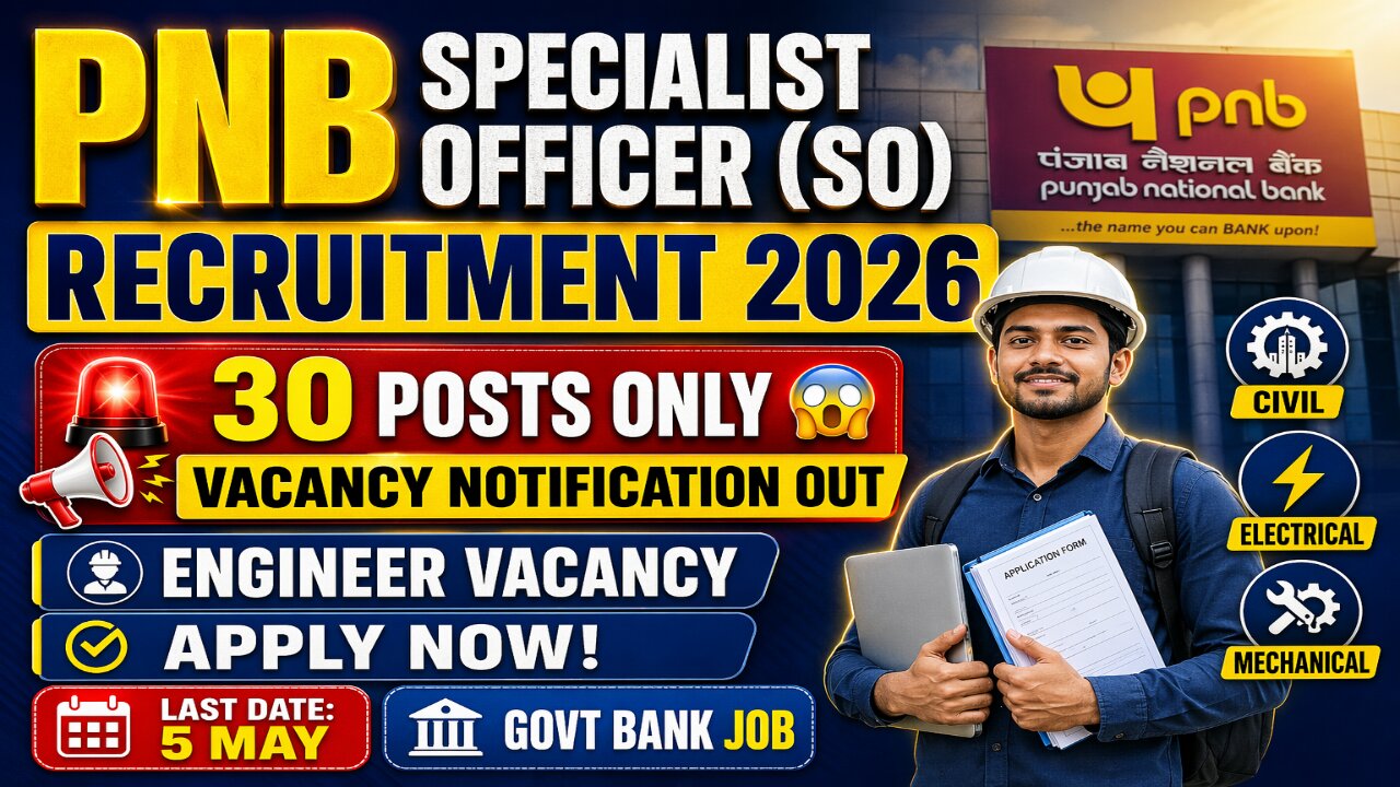 PNB Specialist Officer Recruitment 2026