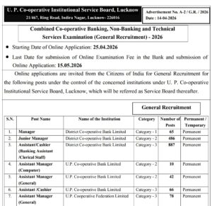 UPCISB Recruitment 2026