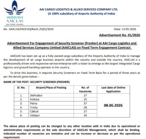 Airport Security Screener Recruitment 2026