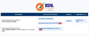 BSNL JTO Recruitment 2026