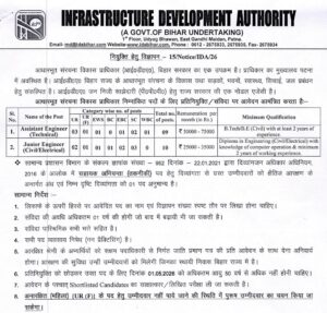 Bihar IDA Bharti 2026 Notification