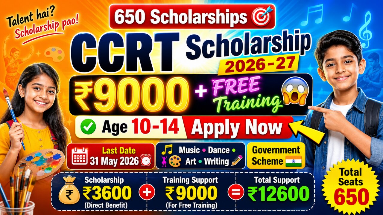 CCRT Cultural Talent Search Scholarship 2026-27