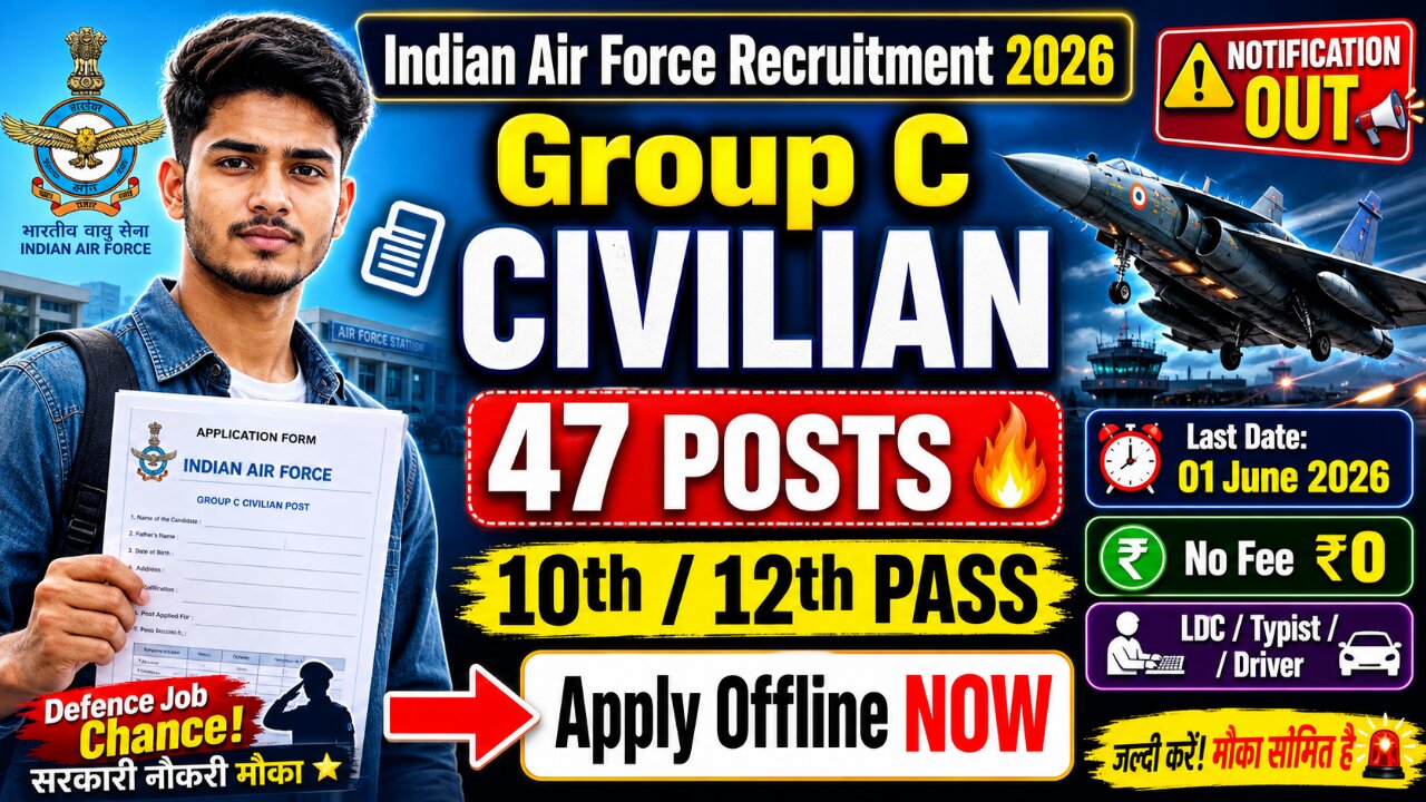 Indian Air Force Group C Civilian Recruitment 2026