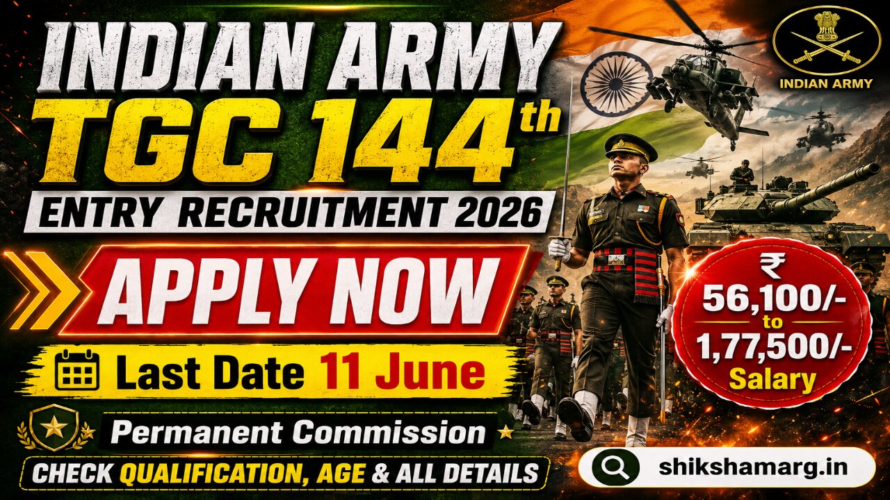 Indian Army TGC 144 Entry Recruitment 2026