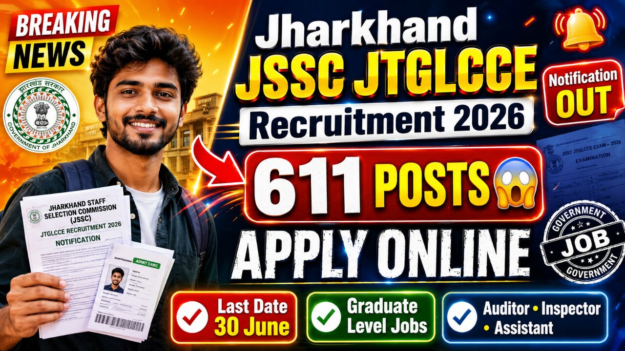 Jharkhand JSSC JTGLCCE Recruitment 2026