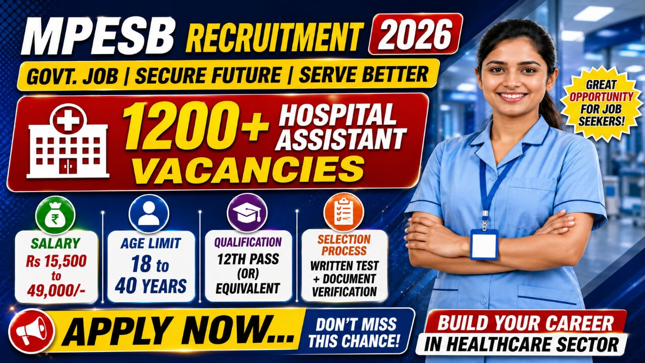 MPESB Hospital Assistant Recruitment 2026