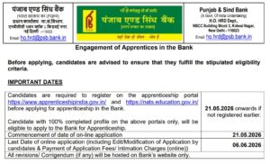 Punjab & Sind Bank Apprentice Recruitment 2026