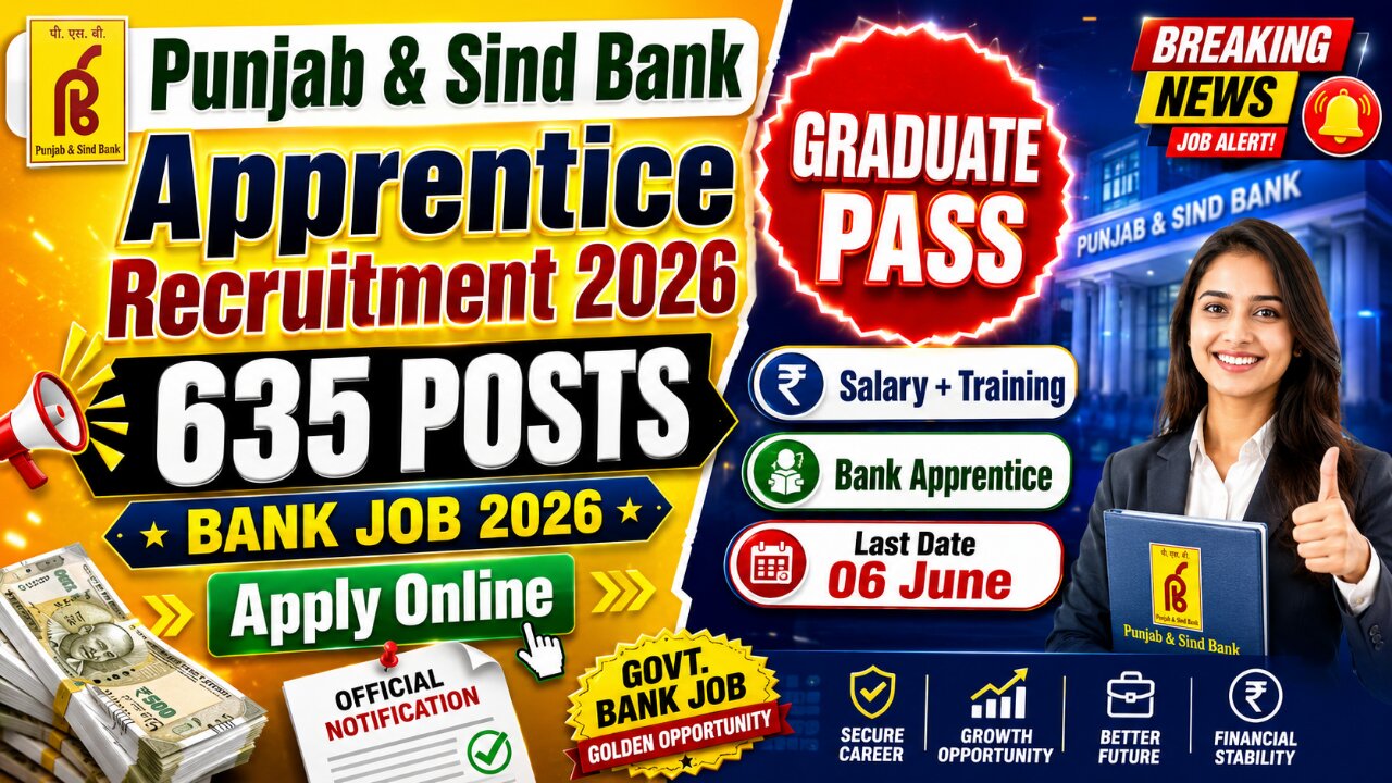 Punjab and Sind Bank Apprentice Recruitment 2026