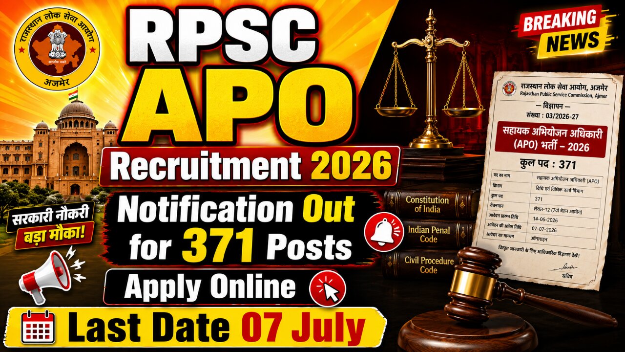 RPSC APO Recruitment 2026