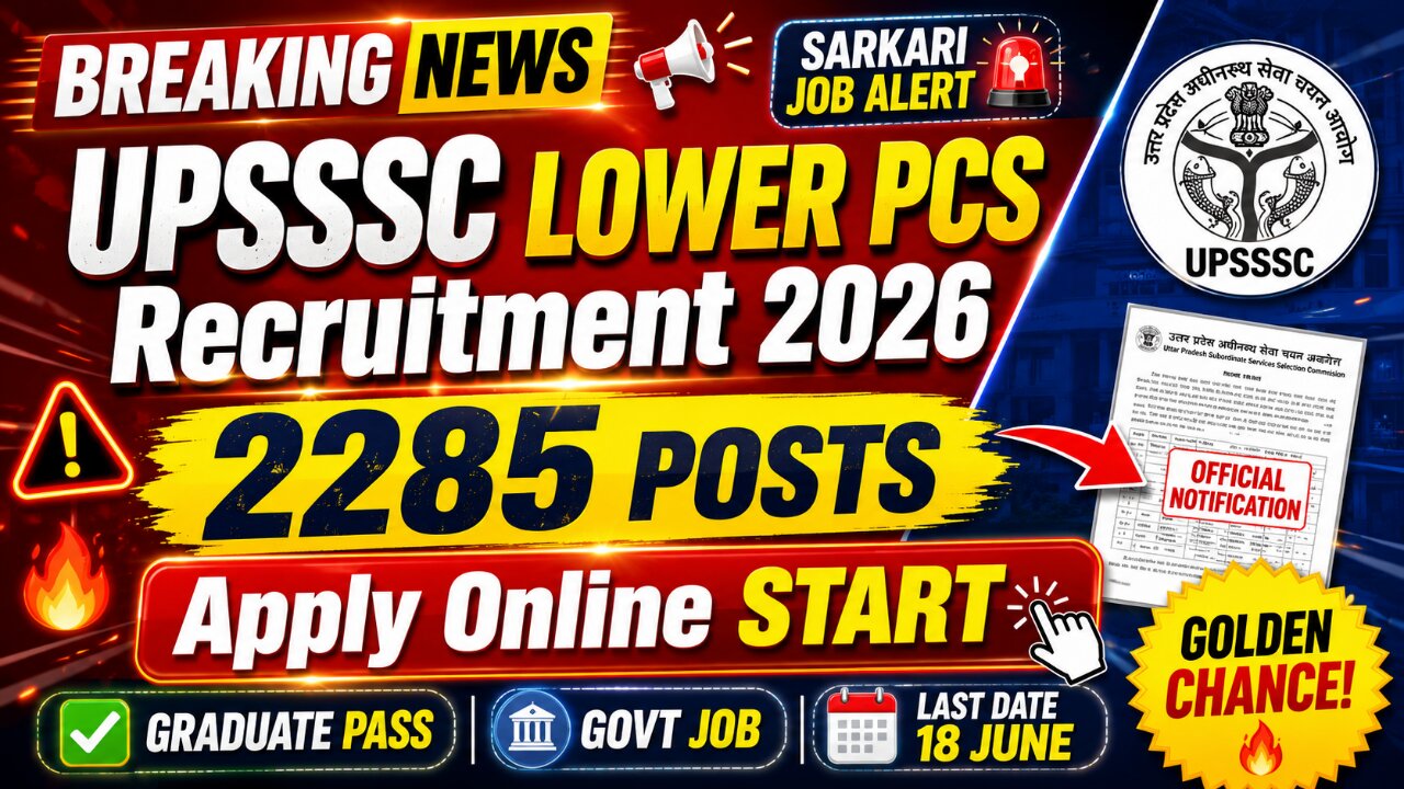 UPSSSC Lower PCS Recruitment 2026