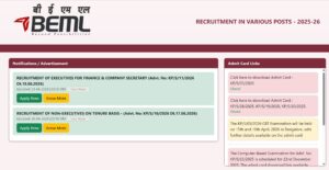 BEML Operator Recruitment 2026