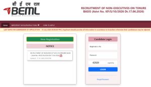 BEML Operator Recruitment 2026 Online Apply