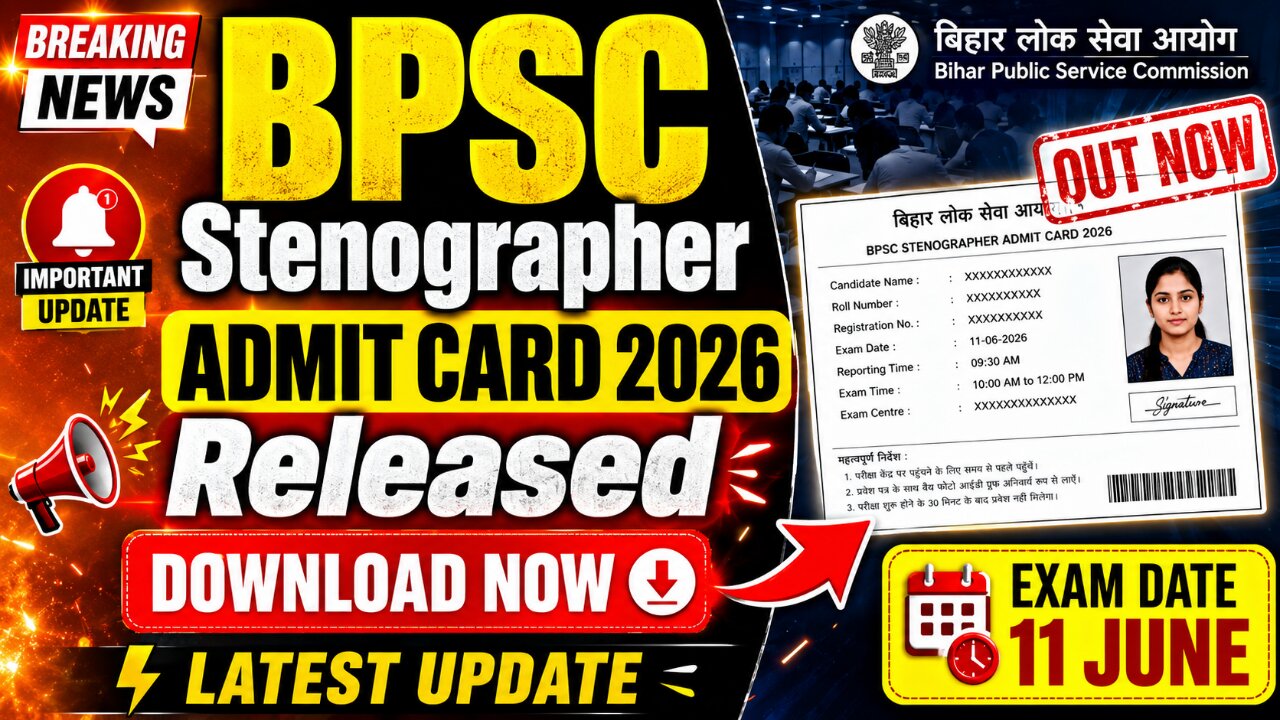 BPSC Stenographer Admit Card 2026