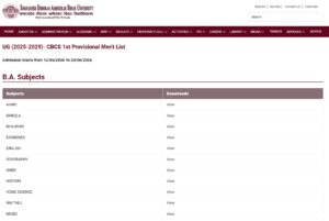 BRABU UG 1st Merit List 2026