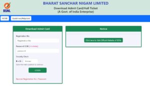 BSNL Senior Executive Trainee Admit Card 2026