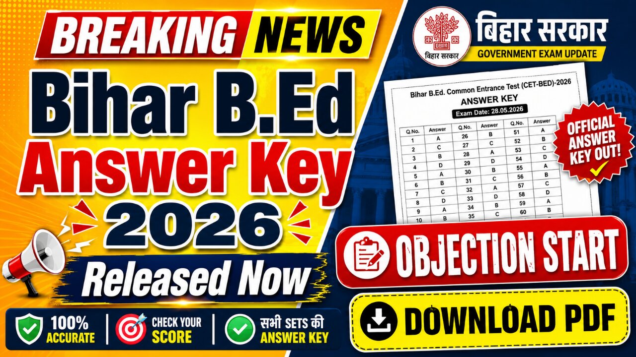 Bihar BEd Answer Key 2026